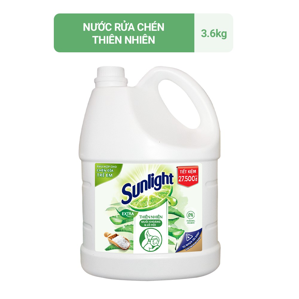 Can Nước Rửa Chén Sunlight Thiên Nhiên 3,6kg