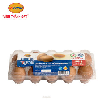 TRỨNG GÀ TƯƠI V.FOOD HỘP 10 QUA.