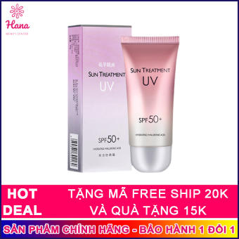 Kem Chống Nắng Trắng Da Sun Treatment  Hana Tech SPF50+ Chống Thấm Nước, Không Nhờn Da, Chai Nhỏ Gọn Tiện Lợi - Kem chống nắng nội địa Trung Hanatech
