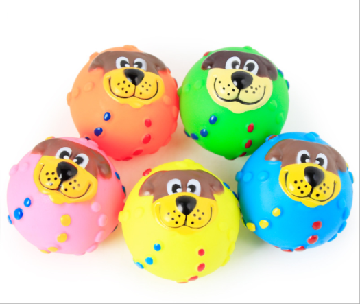 QUẢ BÓNG HÌNH MẶT CÚN Cao Su Dẻo An Toàn Cho Mọi Thú Cưng [ ĐỒ CHƠI CHO THÚ CƯNG CHÓ MÈO]