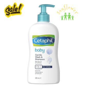 Sữa Tắm Gội Toàn Thân Cho Bé Cetaphil Baby Gentle Wash Shampoo 400ml dạng vòi của Đức