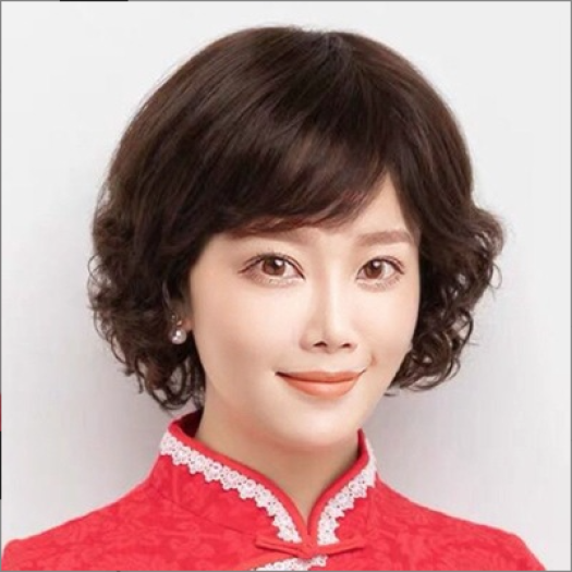 Tóc giả nữ trung niên xoăn Hàn Quốc cao cấp -TG49