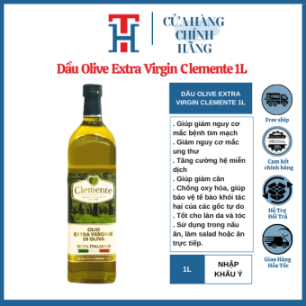 Dầu Olive Nguyên Chất Extra Virgin 1L Clemente Cao Cấp
