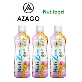 Combo 3 chai trà Thảo Mộc Cây Kế Sữa Nutizen Chai pet 290ml CB3.NKS290AZ - Thương Hiệu NUTIFOOD - AZAGO