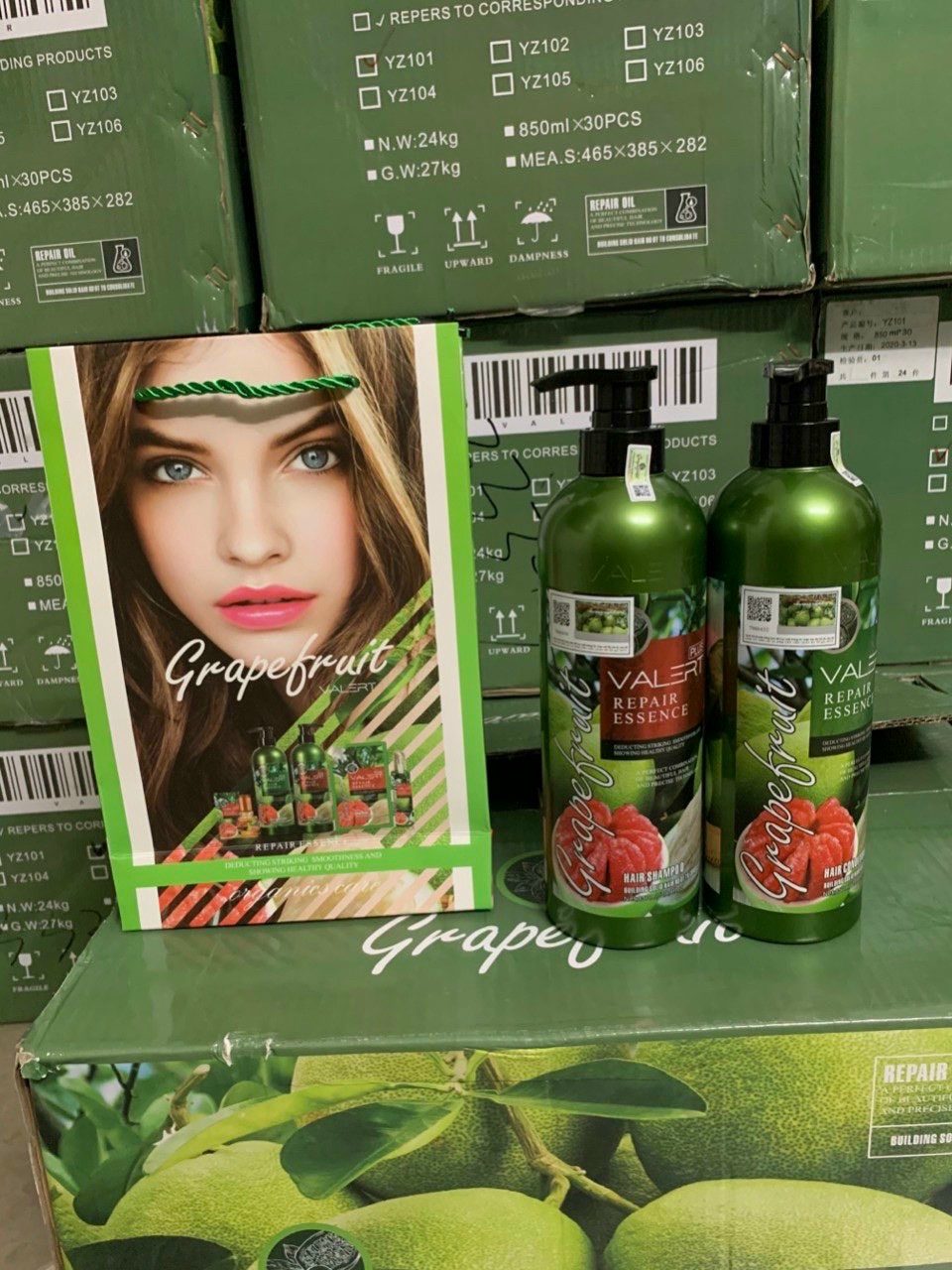 Gội xả bưởi kích thích mọc tóc greapefruit 850ml*2