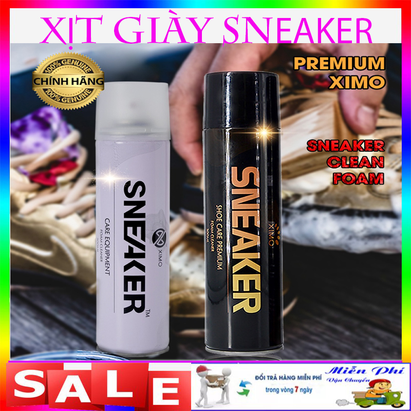 Bình Xịt Bọt Làm Sạch Giầy Sneaker Ximo 350ml - Chai Xịt Bọt Làm Sạch Chuyên Cho Giày Sneaker - Bình Xịt Vệ Sinh Giày Sneaker Tẩy Sạch Mọi Vết Bẩn - Chai Xịt Bọt Tuyết Vệ Sinh Giày Dép Tẩy Trắng Sneaker Cao Cấp.