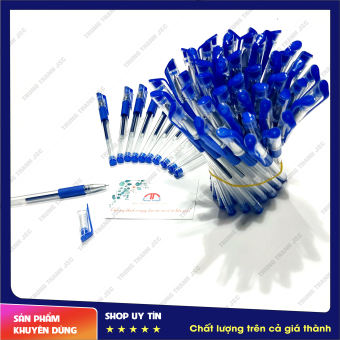 Combo 10 chiếc bút nước XANH ngòi 0.5mm chất lượng cao - viết đều nét mực