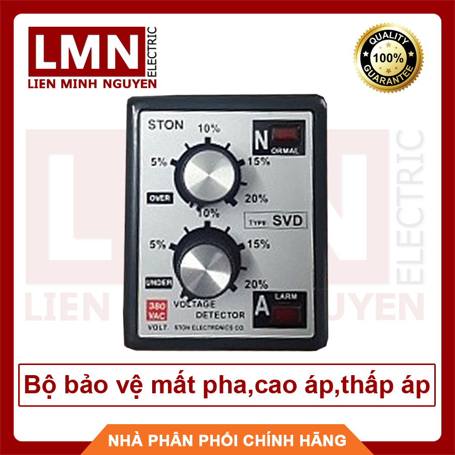 Svd ston bộ bảo vệ mất pha, cao áp thấp áp 380v, bao gồm đế cài, hàng chất lượng