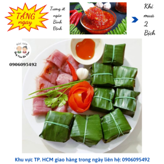 Nem chua lá ổi Chợ Huyện chính gốc, Nem chua Bình Định bịch 10 chiếc – Ông Tám Bà Tám – Hỏ Tốc TP HCM