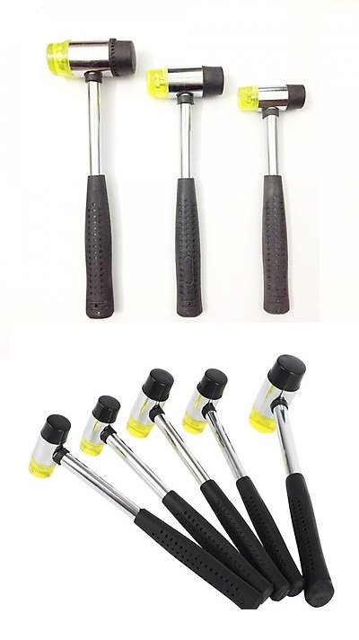 Búa cao su cán kim loại 2 đầu đường kính 25mm,30mm,35mm,40mm dụng cụ làm thủ công,đồ da,túi