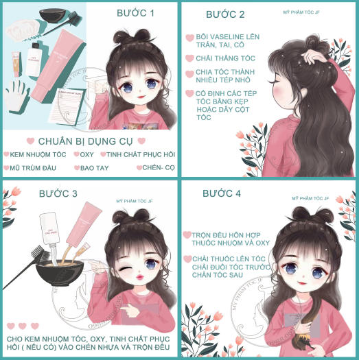 Tuýp nhuộm tóc màu NÂU HỒNG ĐẤT - Nhuộm Nền Nâu Sáng - KHÔNG TẨY-Tặng oxy