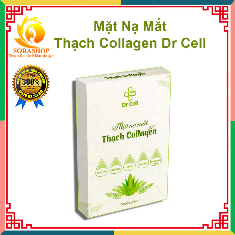 Miếng dán thâm quầng mắt, mặt nạ mắt thạch collagen dr cell