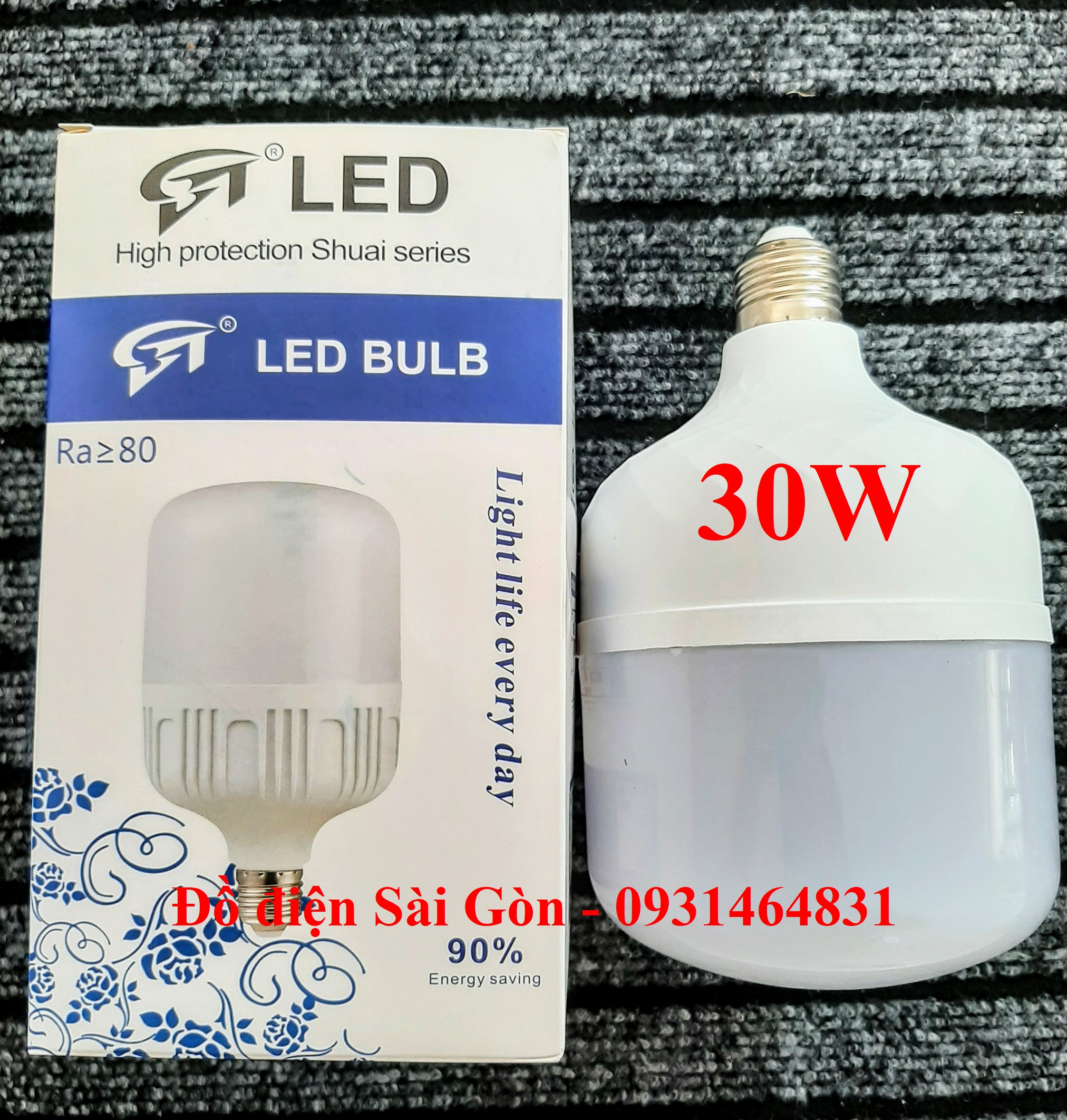 Đèn led trụ búp 30w siêu rẻ ánh sáng trắng bảo hành 12 tháng.