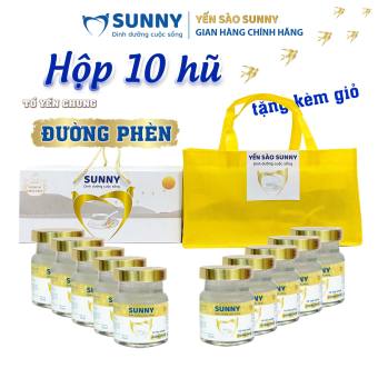 Hộp 10 hũ Yến sào SUNNY - Yến Sào Khánh Hòa chưng sẳn