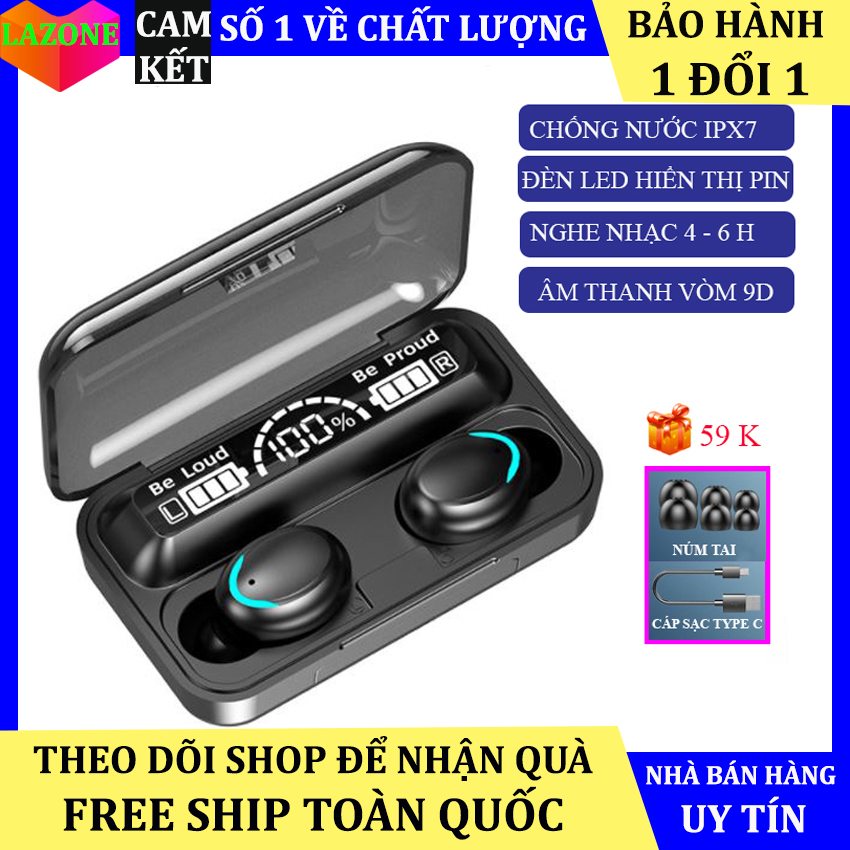 Tai nghe bluetooth 5.2 F9 bản đặc biệt tai phone không dây nghe nhạc pin trâu 3500 mAh kiêm sạc dự phòng, tai nghe âm thanh vòm 9D tai nghe chống nước, chống ồn, chống bui, tai nghe nghe gọi 2 tai