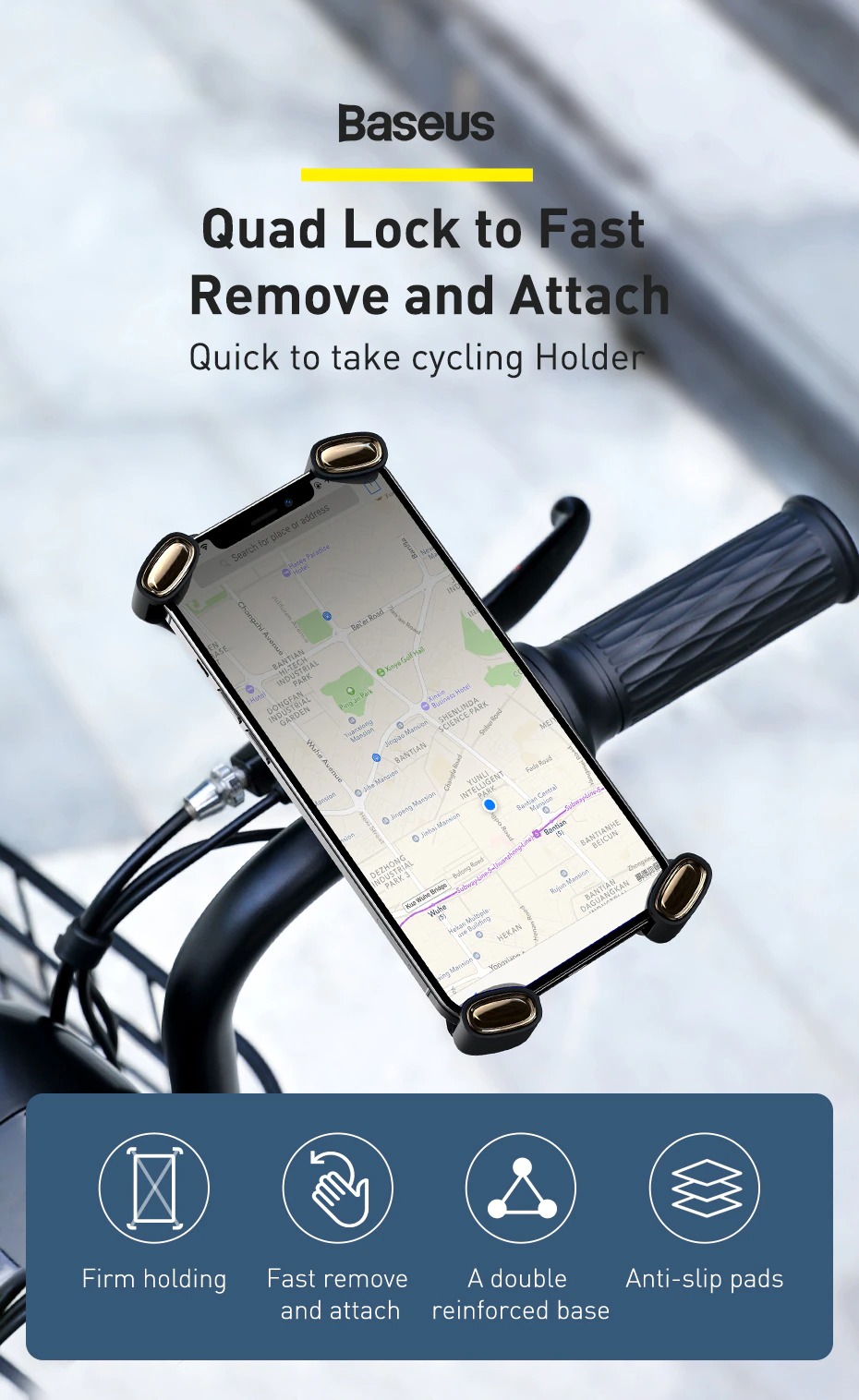 Baseus bike phone online holder