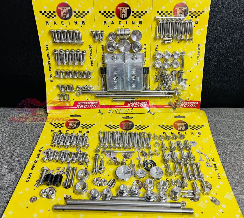 Combo nguyên bộ Full dàn áo,dàn chân Ốc Salaya THÁI THRACING gắn xe máy Winner Sonic Exciter Sirius xăng cơ FU LED RS2017 wave A110 Raider Satria