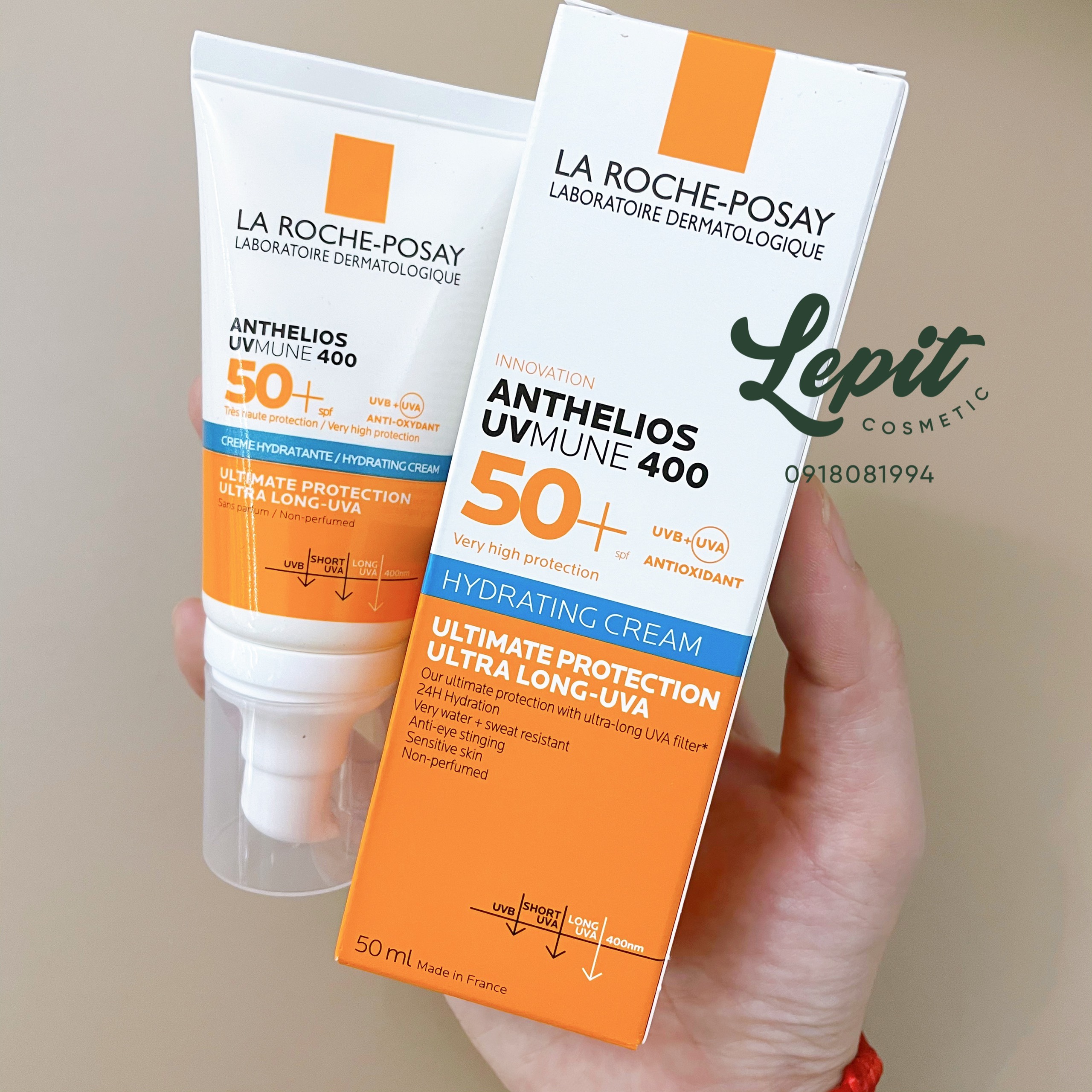 Kem chống nắng La Roche Posay Laboratoire Dermatologique Anthelios 50ml cho da dầu - da khô - fluid - cream