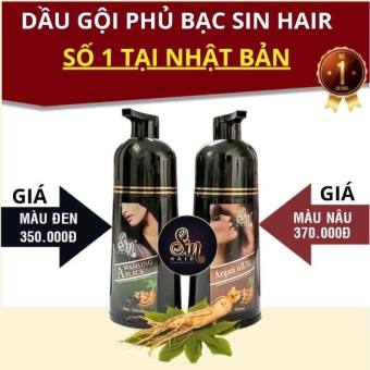 Sin Hair Chính Hãng Dầu Gội Nhuộm Tóc Bạc Chuẩn Salon Số 1 Nhật Bản , Gội là Đen Tóc , Nâu Tóc [ Cam Kết 100% Chính Hãng )