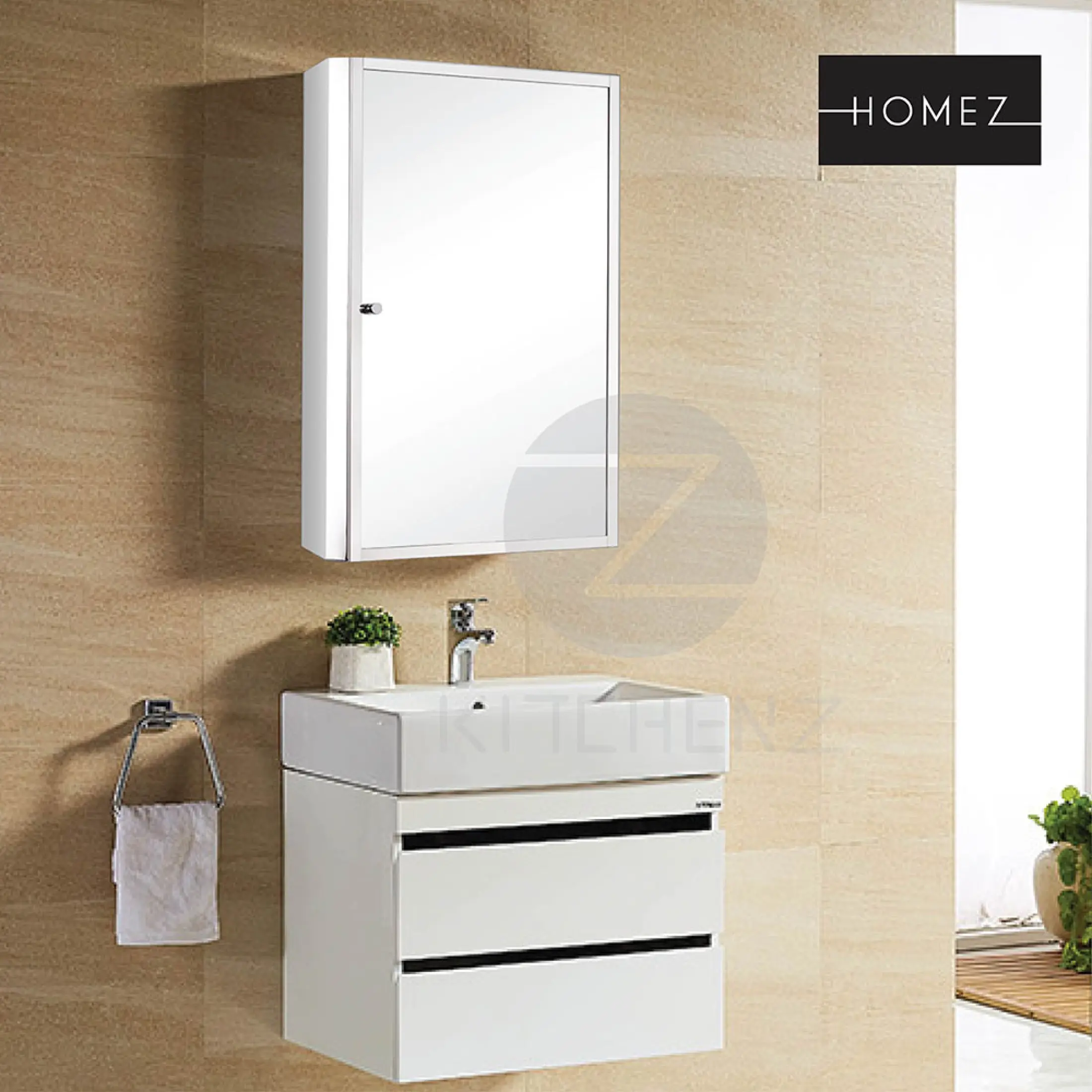 Homez Bathroom Mirror Cabinet D7042r 100 Stainless Steel L500 X W130 X H700mm Lazada Singapore