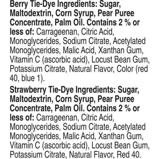 KẸO DẺO TRÁI CÂY CUỘN FRUIT BY THE FOOT CỦA MỸ hương Berry và Strawberry trọng lượng 21gr/cuộn