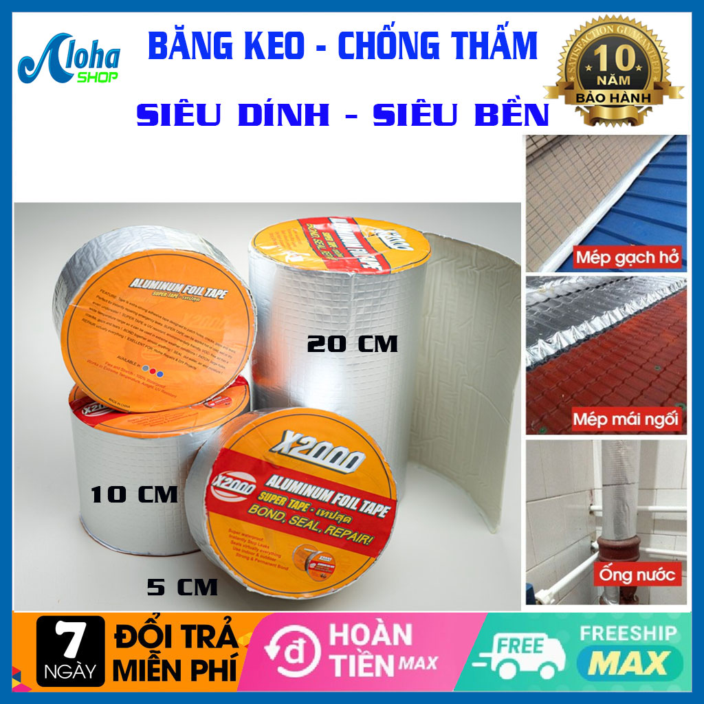 Băng keo X2000 ( loại tốt ) - Băng Keo Chống Thấm Khổ rộng 5cm-10cm-20cm dài 5m, Băng keo chống thấm Nhật Bản - Keo nước X2000, siêu dính - chắc chắn, chống thấm , chuyên dụng vá trần nhà mái tôn....Băng keo 2 mặt siêu dính