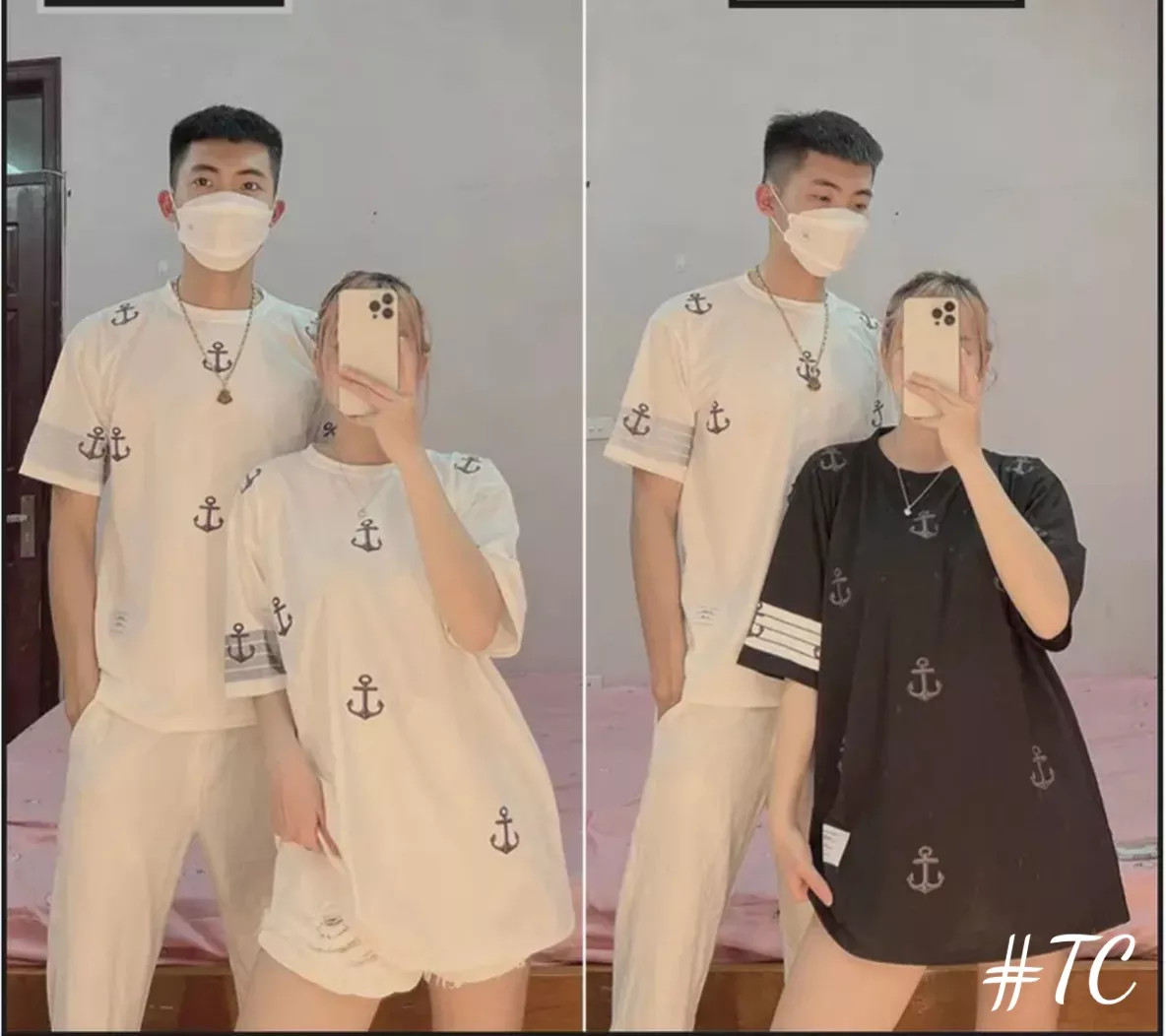 Hot áo phông 4 vach tay mỏ neo -- áo thun nam nữ chất cotton su from thụng siêu hót