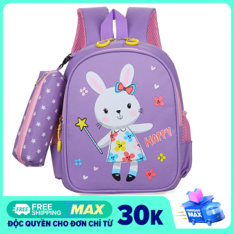 Balo mầm non cho bé trai, bé gái đi học lớp lá, túi trẻ em mẫu giáo có bóp ví thích hợp cả đi chơi hình thỏ, khủng long dễ thương unicorn