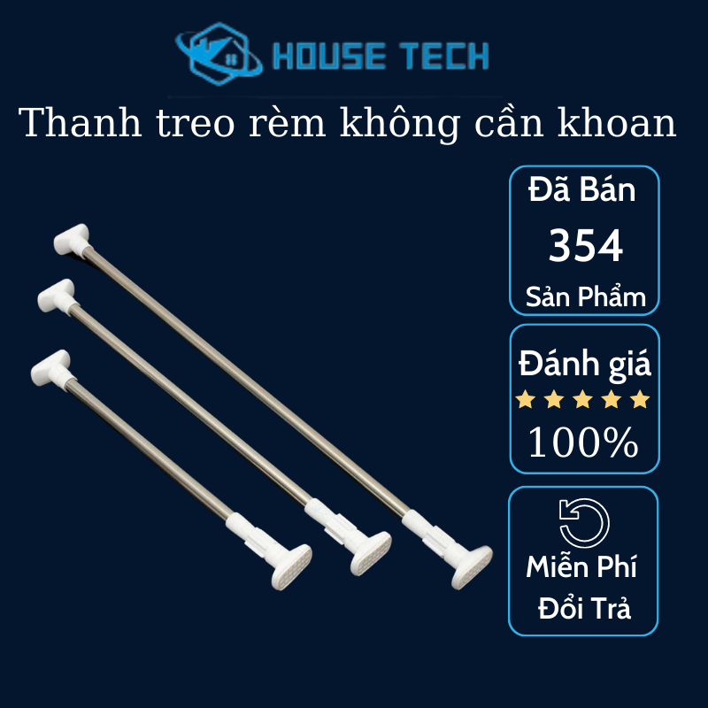 thanh treo đa năng không cần khoan bắt vít chân dài