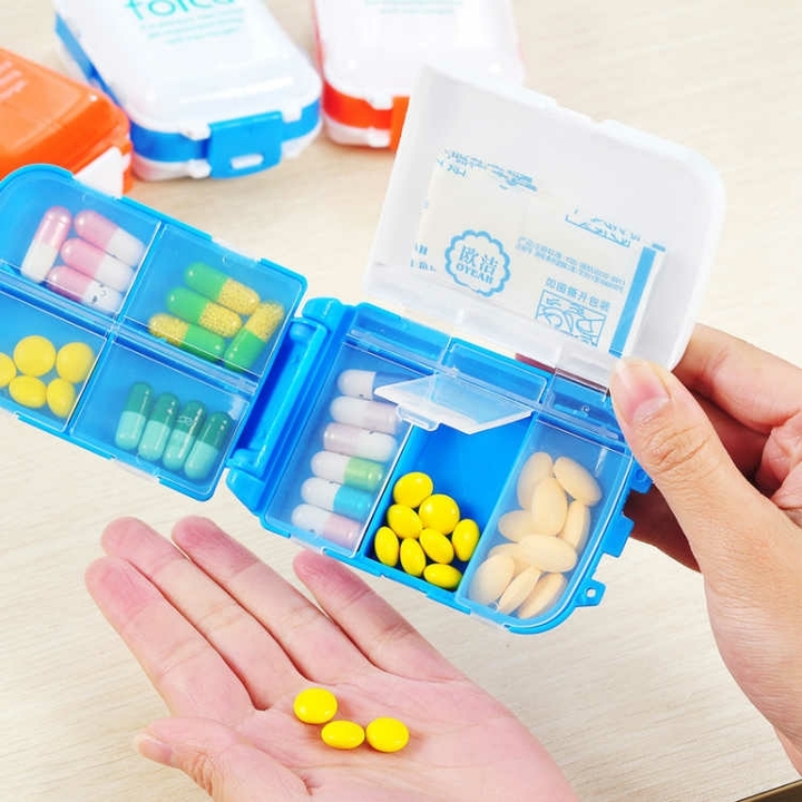 Hộp đựng thuốc tây mini bỏ túi, hộp chia thuốc 7 ngày folca