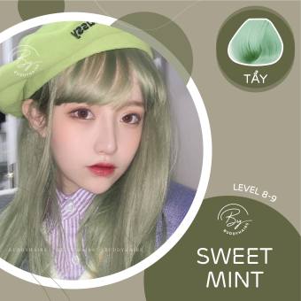 Thuốc nhuộm tóc Sweet Mint Buddyhairs TẶNG KÈM trợ nhuộm , găng tay , mũ trùm đầu , tẩy tóc bé 50K