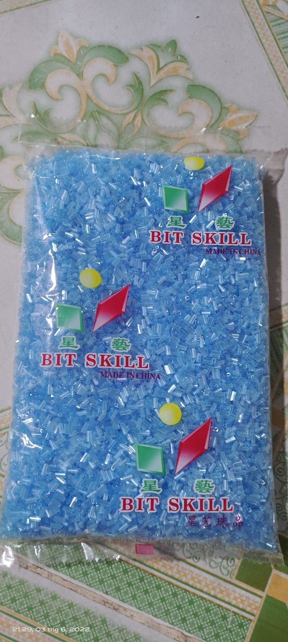 Hạt cườm màu xanh biển, xanh dương Tấm, Trúc, Gẫy Phale... -phụ liệu may mặc, phụ kiện