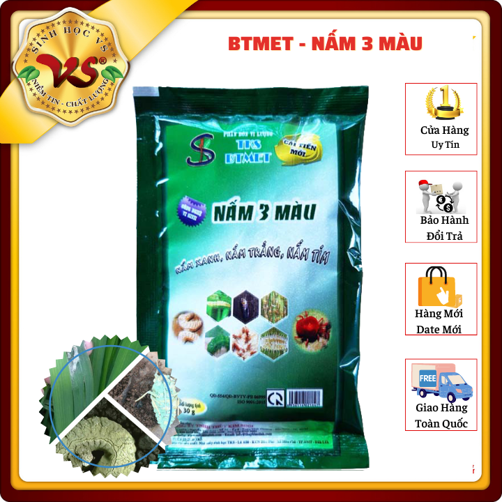Chế Phẩm Sinh Học Trừ Sâu An Toàn - Hiệu Quả NẤM XANH - NẤM TRẮNG - NẤM TÍM 30g
