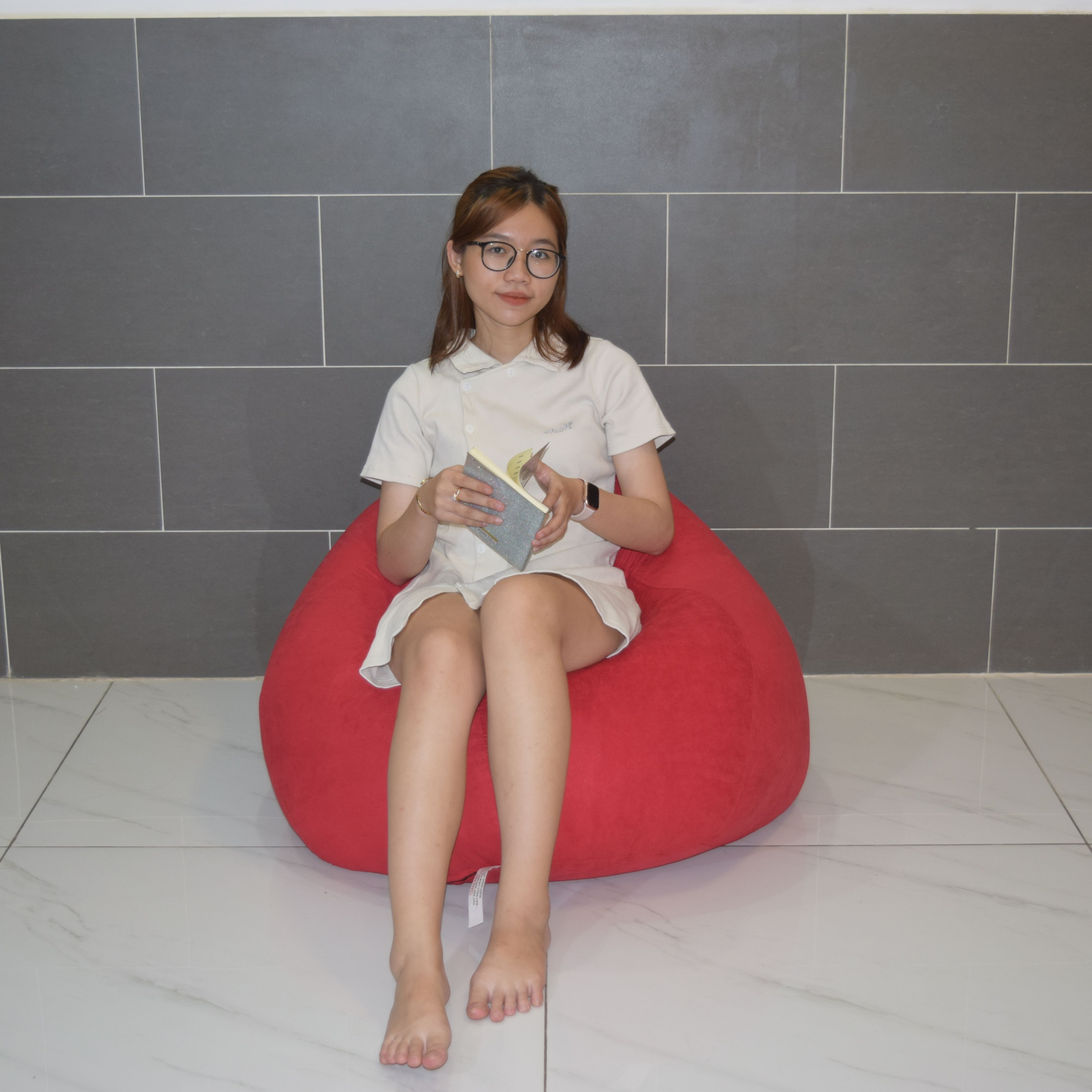 Ghế lười giọt nước mova size nhỏ kích thước 90x90x100 cm _ the beanbag house