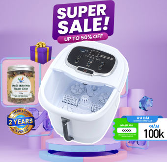 Bồn Ngâm Chân, mɑssage Chân SereneLife SL12, Máy chậu ngâm chân mɑssage xiaomi nước nóng