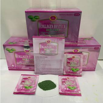 Cốm Collagen Roxtech Diệp Lục thiên nhiên, đẹp da sáng da, chống lão hóa, mờ thâm, cân bằng nội tiết tố nữ