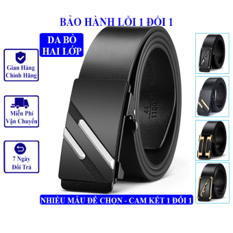 Thắt Lưng Nam Da Bò Thật VICENZO Dây Bản Nhỏ Hai Lớp Khoá Hợp Kim Không Rỉ, Dây Thắt Lưng Nam Da Bò