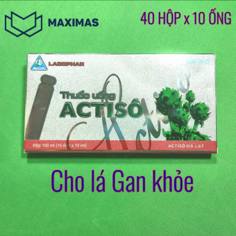 Atiso dạng ống uống 10ml x 10 tuýp Actiso Ladophar Đà Lạt Lâm Đồng ( THÙNG 40 HỘP ) Maximas