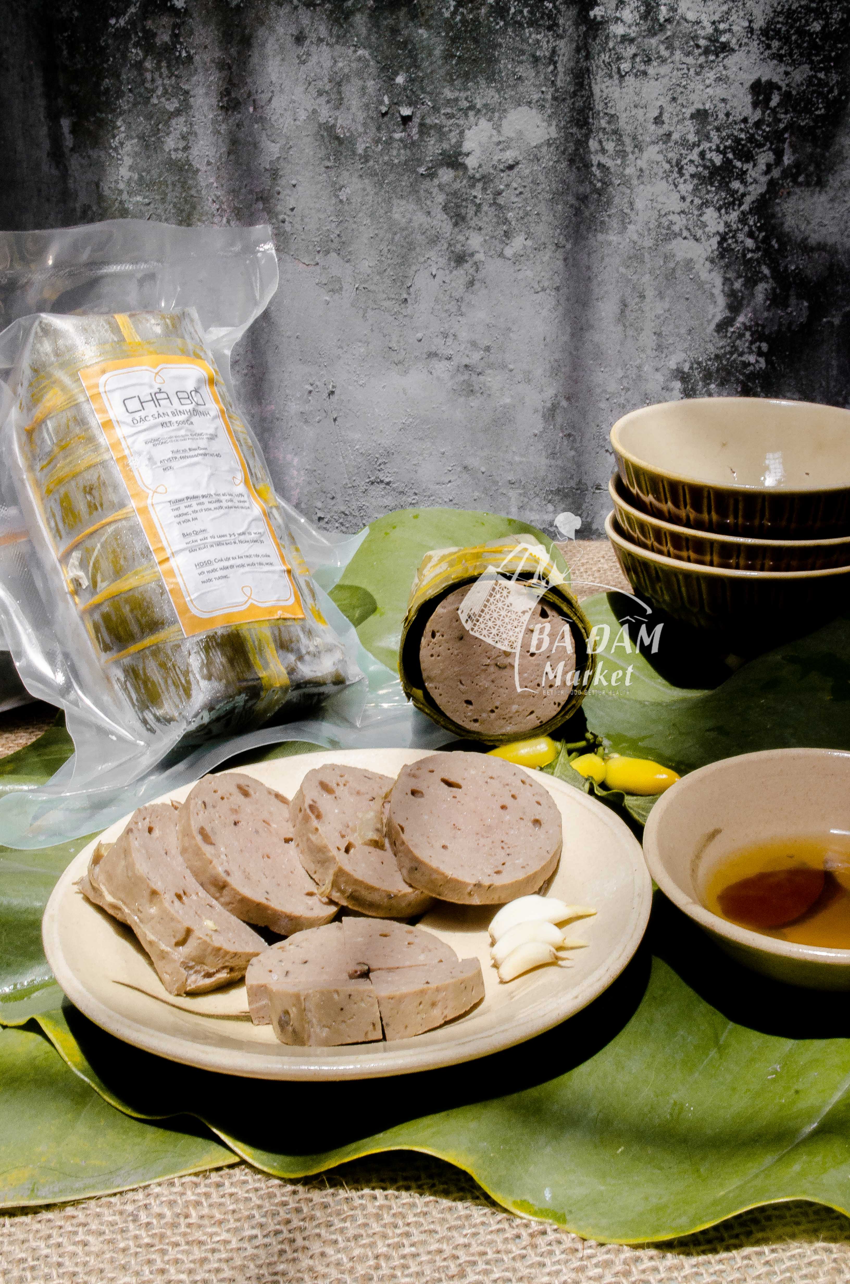 Hcm- chả bò cỏ đặc sản bình định 500gr, thơm ngọt thịt bò cỏ quê