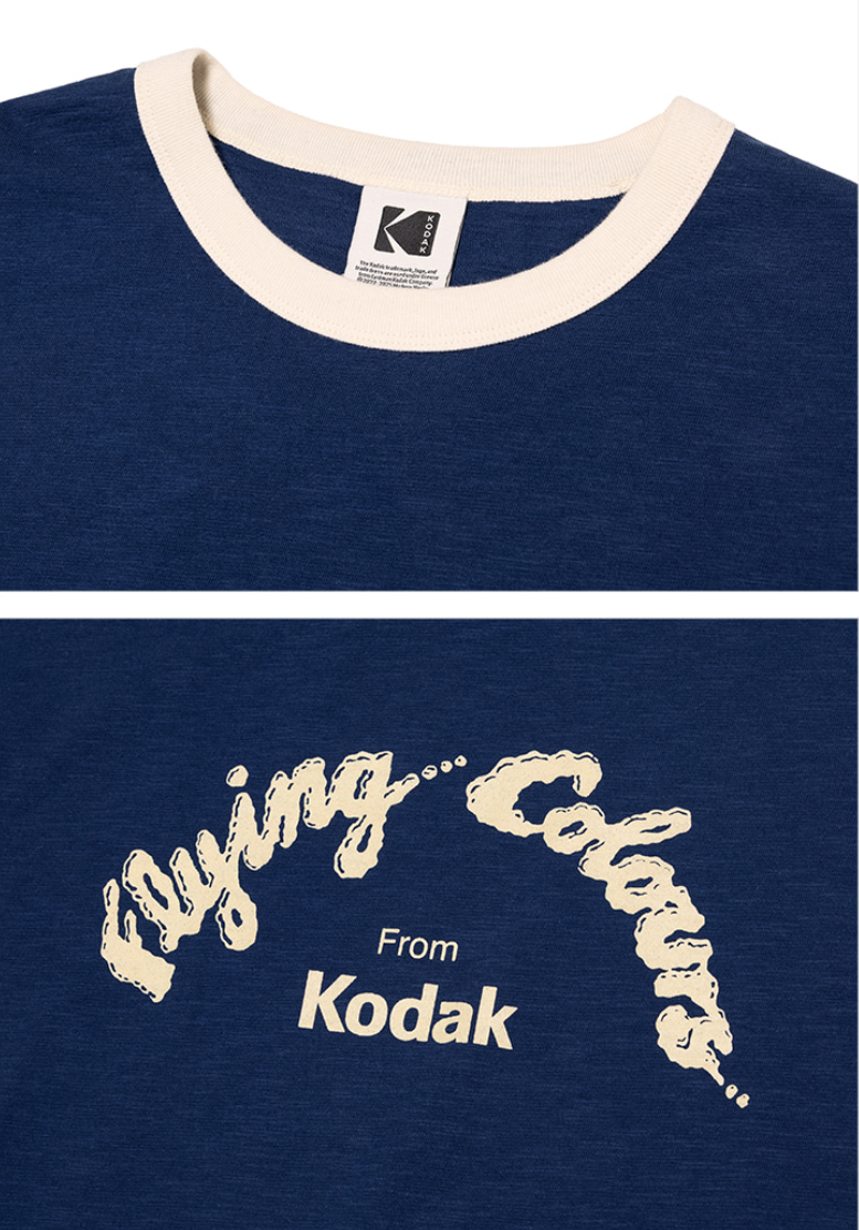 Maglietta KODAK Apparel Graphic Unisex Ringer (nuova dal 2025)