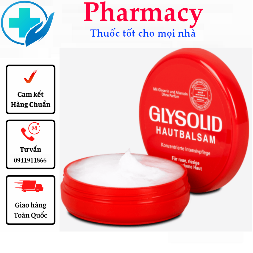 Kem nẻ Glysolid Hautbalsam 100ml chống da khô nứt nẻ, á sừng, tróc vảy, nứt gót chân do thời tiết hanh khô