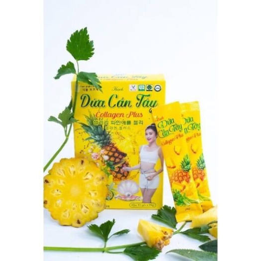 Thạch Dứa Cần Tây Collagen- Giúp Giảm Mỡ, Kiểm Soát Cân Nặng,Đẹp Dáng , Sáng Da