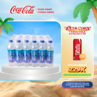 Lốc 24 Chai Nước Điện Giải Bù Khoáng Thể Thao Aquarius 390ml/Chai Sale 7.7 Coca-Cola Chính Hãng