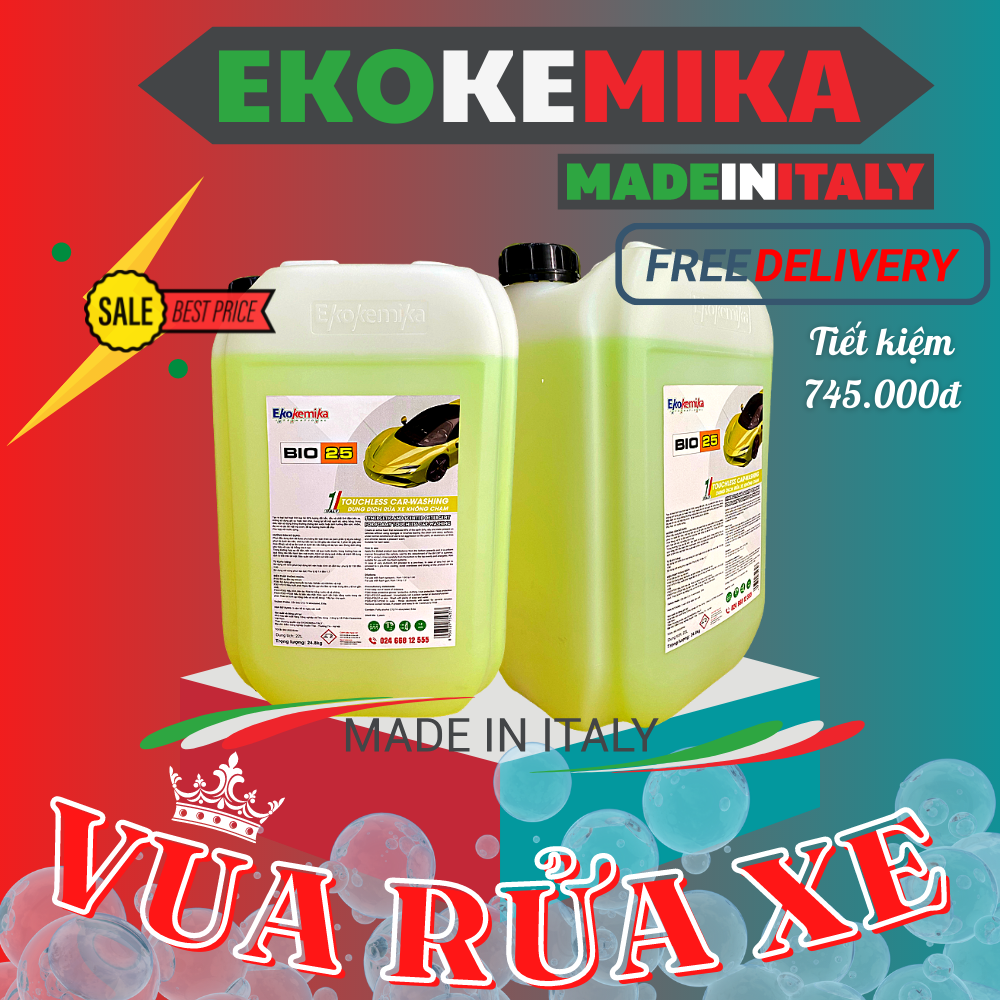 Can 22 lít dung dịch rửa xe không chạm ekokemika bio 25