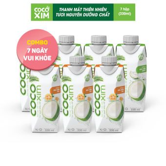 COMBO 7 NGÀY VUI KHỎE - 3 Dừa Xiêm Tắc + 4 Dừa Xiêm Xanh 330ml/1hộp