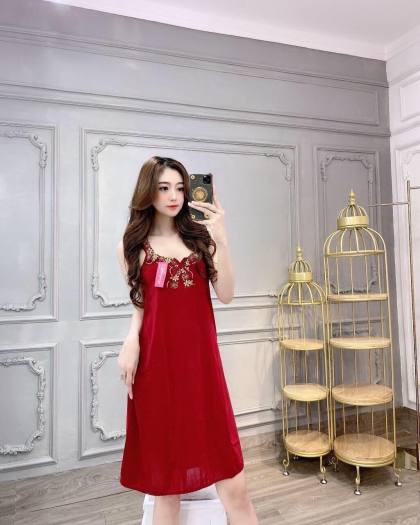 Đầm thun lạnh mặc nhà,Váy ngủ,Đầm mặc nhà