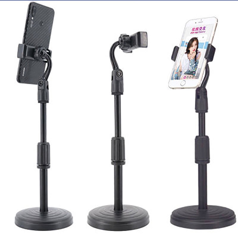 Giá Đỡ Điện Thoại Livestream Xem Video Học Online Xoay 360 Độ/ Giá Đỡ Kẹp Điện Thoại Để Bàn Kéo Dài Thu Gọn/ Giá Đỡ Live Kéo Dài Đế Tròn DC-01