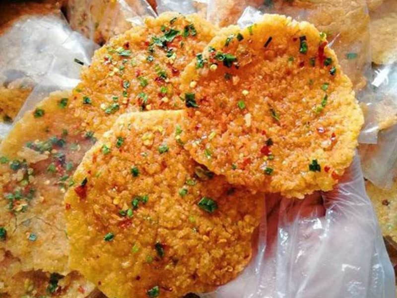 1kg cơm cháy mắm hành nguyên miếng loại ngon - Đồ ăn vặt LET'S NUTS