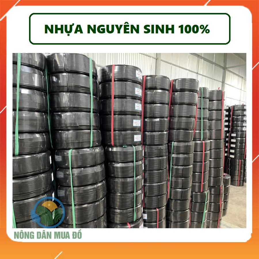 Cuộn 200M Ống nước tưới cây Ldpe 6mm(5x7) nhựa nguyên sinh 100% dùng cho hệ thống tưới cây phun mưa 