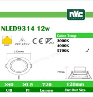 NVC NLED931* LED Ceiling Downlight 4w 3Inch/6w 3.5Inch/8w 4Inch/12w 5Inch Warm White/Natural White/Daylight Lampu Siling LED